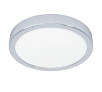 EGLO LED lámpara de techo Fueva 6, iluminación del baño Ø 21,1 cm, acero en cromo y plástico en blanco, cálido-frío, IP44