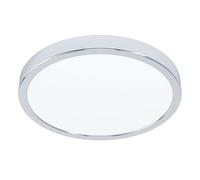 EGLO LED lámpara de techo Fueva 6, iluminación del baño Ø 27,8 cm, acero en cromo y plástico en blanco, cálido-frío, IP44