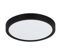 Eglo LED lámpara de techo Idun 2, plafón redondo, metal y plástico negro y blanco, luz neutra, Ø 30 cm