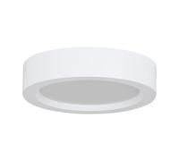 Eglo LED lámpara de techo Idun-E, luz redonda para pasillo, foco de montaje para dormitorio, plástico blanco, resplandor cálida, Ø 16 cm
