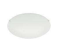 Eglo LED lámpara de techo Mars, Ø 25 cm, lámpara para cocina, metal blanco y vidrio satinado, luz cálida