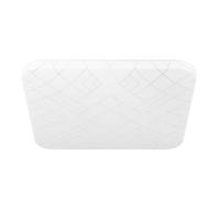 Eglo LED lámpara de techo Rende, pendiente cuadrada con decoración geométrica, candil de plástico y metal en blanco y oro, iluminación de techo blanco cálido, 38 x 38 cm