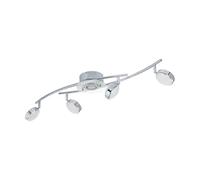 EGLO LED lámpara de techo Salto, plafón, acero cromado, vidrio