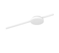 Eglo LED lámpara de techo Sarginto, 2 llamas lámpara de techo minimalista, lámpara de salón de metal, plástico en blanco, LED lámpara de pasillo de techo blanco cálido, redondo