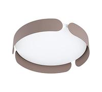 Eglo LED lámpara de techo Valcasotto, lámpara de techo de 1 llama minimalista, lámpara de salón de metal en moca, plástico en blanco, lámpara de dormitorio LED blanco cálido