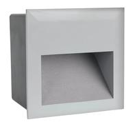 Eglo LED lámpara empotrable exterior Zimba-LED, 1 luz, aplique de pared | de aluminio fundido, color plateado, longitud 14 cm, IP65