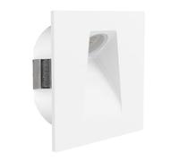 Eglo LED Lámpara Empotrada Mecinos, Iluminación de Escalera de Metal Blanco, Luz Empotrada en Pared Blanco Cálido, L x A 8 cm
