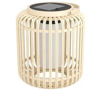 Eglo LED Linterna Solar con Sensor y USB Marliano Madera Fresno IP44 3,3W 4000K