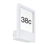 Eglo LED Luz Exterior Lámpara Pared Número Monteros Blanco IP44 Máx. 28W E27
