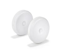 EGLO LED luz nocturna Cascia, set de 2, con detector de movimiento y sensor crepuscular, luces nocturnas de plástico recargables en blanco, IP40