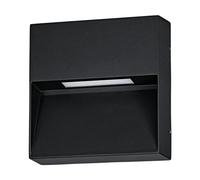 Eglo LED Maruggio Aplique para exteriores, iluminación exterior de la casa de pared, lámpara cuadrado para exteriores, de aluminio negro, blanco cálido - blanco frío, IP65