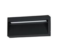 Eglo LED Maruggio Aplique para exteriores, iluminación exterior de la casa de pared, lámpara rectangular para exteriores, de aluminio negro, blanco cálido - blanco frío, IP65