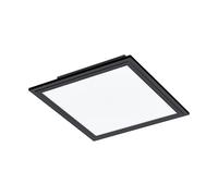 EGLO LED Panel Salobrena 1, lámpara de techo cuadrada, de plástico blanco y metal negro, lámpara para oficina, pasillo y cocina, blanco neutro, 30 x 30 cm