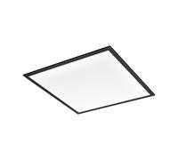 EGLO LED Panel Salobrena 1, lámpara de techo cuadrada, de plástico blanco y metal negro, lámpara para oficina, pasillo y cocina, blanco neutro, 60 x 60 cm