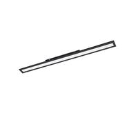 Eglo LED Panel Salobrena 1, lámpara de techo plana, 4700 lúmenes, para oficina y cocina, iluminación en aluminio negro, luz blanca neutra, 120 x 10 cm