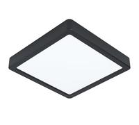 Eglo LED plafón Fueva 5, 21x21 cm, 1 luz, acero y pantalla de plástico