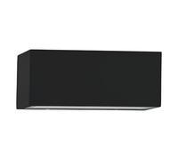 Eglo LED Spongano Aplique para exteriores, iluminación para pared exterior, lámpara de pared de exteriores, rectangular de aluminio en antracita y vidrio transparente, blanco cálido, IP65