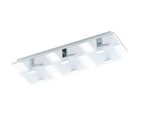 Eglo LED vicaro - Lámpara de pared y techo LED de WL/DL/3, cromo/satinado/Borrar 93313 S