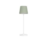 EGLO Leonero Lámpara de mesa inalámbrica con batería, color verde y blanco