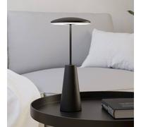 EGLO Linterna LED recargable Piccola, negra, altura 28 cm, metal, IP54