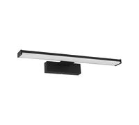 Eglo Luz espejo LED Galenzana-E, iluminación baño, lámpara de aluminio y plástico negro, blanco neutro, IP44