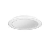 Eglo Macchioni Lámpara LED de techo, lámpara de cristal | con mando a distancia, de superficie, atenuable, lámpara de cocina de metal y plástico en blanco, blanco cálido y blanco 38