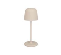 Eglo Mannera-S Lámpara de mesa LED con batería, inalámbrica, para exteriores, regulable, con estaca, aluminio, acero en beis, IP54