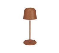 Eglo Mannera-S Lámpara de mesa LED con batería, inalámbrica, para exteriores, regulable, con estaca, aluminio, acero en marrón rojizo, IP54