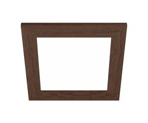 Eglo marco decorativo de madera, accesorio para el panel LED Salobrena 30 x 30 cm, marco de madera cuadrado en marrón oscuro
