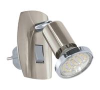 Eglo MINI 4 - Lámpara (Cepillado, Dormitorio, Interior, GU10, LED, 2.5W) Cromo