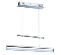 Eglo Modelo Cardito 90928 - Lámpara colgante LED (de aluminio y acero cromados y cristal, 1 x 24,96 WE, 156 LED, 510 lm, incluye bombillas, 70 x 110 cm, regulable en altura)