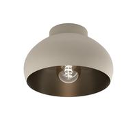 EGLO Mogano 2 plafón salón estilo nórdico diámetro 28 cm | Lámpara salón metal arena y bronce, casquillo E27, diseño moderno y elegante