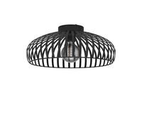 Eglo Mogano 3 Lámpara de techo, diseño monocromático, lámpara para salón | de metal negro, lámpara para pasillo, con casquillo E27, diámetro 43 cm