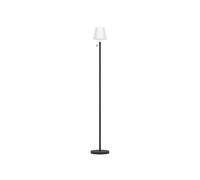 Eglo Montapalma-L, lámpara de pie solar, batería inalámbrica, con cadena de encendido, lámpara de salón regulable de acero en negro, plástico blanco, blanco cálido, RGB, IP54