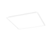 EGLO Moradillo Panel LED, luz de techo plana, panel de techo, metal y plástico en blanco, cálido neutro frío, 60 x 60 cm