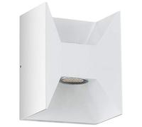 Eglo Morino Outdoor Wall Lighting Blanco 2,5 W LED, Iluminación al Aire Libre, Outdoor Wall Lighting, Blanco, Aluminio, IP44, Entrada, Cochera, Jardín, Patio, 2 Bombilla, s