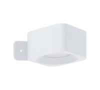 Eglo Muraglie Lámpara de pared LED para interiores, con batería, soporte pared, inalámbrica, intensidad regulable, recargable mediante USB, rectangular, plástico blanco, blanco cálido - frío