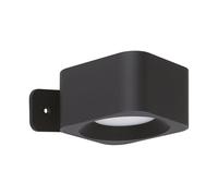 Eglo Muraglie Lámpara de pared LED para interiores, con batería, soporte pared, inalámbrica, intensidad regulable, recargable mediante USB, rectangular, plástico negro, blanco cálido - frío