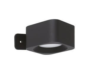 Eglo Muraglie Lámpara de pared LED para interiores, con batería, soporte pared, inalámbrica, intensidad regulable, recargable mediante USB, rectangular, plástico negro, blanco cálido - frío
