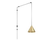 EGLO Narices Lámpara colgante, portalámpara con cable y enchufe, adecuada para colocar encima de la mesa del comedor, hecha de metal en latón cepillado y negro, con casquillo de tipo E27