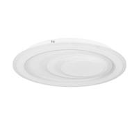 Eglo Palagiano 1 Lámpara led de techo redonda, iluminación de techo de metal y plástico en blanco, lámpara en blanco neutro, diámetro de 38 cm