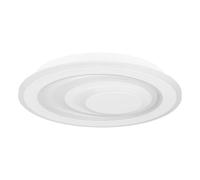 Eglo Palagiano 1 Lámpara led de techo redonda, iluminación de techo de metal y plástico en blanco, lámpara en blanco neutro, diámetro de 30 cm