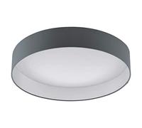 Eglo Palomaro 1 Light Flush Ceiling Light Size: 11 cm H x 50 cm W x 50 cm D, Finish: Anthracite/White