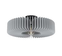 EGLO Palombaia Lámpara de techo redonda, adecuada para colocar en el salón y el dormitorio, fabricada en madera de color gris, con portalámparas E27 y un diámetro de Ø 50 cm