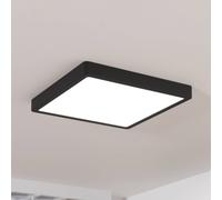 EGLO Panel LED de superficie Fueva5 IP20 830 negro 28,5x28,5cm True