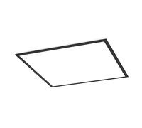 Eglo Panel LED Moradillo, lámpara de techo plana, panel con Dip Switch, luz cálida, neutra, fría, metal negro, 60 x 60 cm