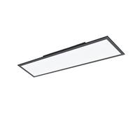 Eglo Panel LED Salobrena 1, lámpara de techo plana, 4700 lúmenes, para oficina y cocina, iluminación de aluminio negro, luz neutra, 120 x 30 cm