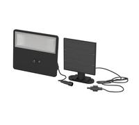 EGLO Panettieri Lámpara solar led para exteriores, lámpara de exterior flexible, lámpara de pared solar para uso exterior con sensor de movimiento, negro, blanco neutral, IP44, 860 lúmenes