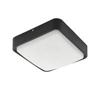 EGLO PIOVE, C Aplique de techo/pared para exterior Black SMD LED Module LED 14 W , Iluminación al aire libre , Aplique de techo/pared para exterior, Black, De plástico, IP44, II, Blanco