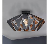 EGLO Plafón Carlton, Ø 47 cm, negro/cobre
